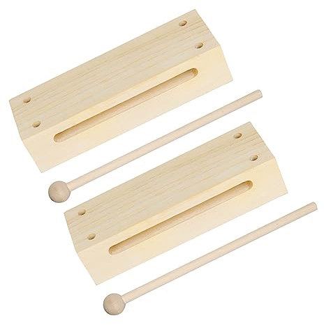ERINGOGO 2sätze Orff Holzkluppen Mit Kinderfreundliche Holz Percussion Instrumente Mit Schlägel Robuste Klangbrett Musikinstrumente Für Rhythmusunterricht Und Musikbands