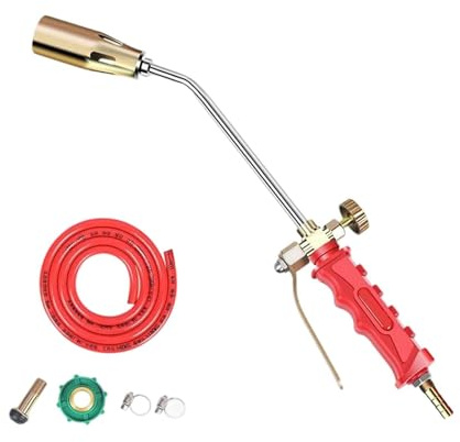 Kit Soplete Quemador Propano Industrial con Manguera 2m - Para Desbrozar, Soldar Chapa y Fundir Asfalto - Compatible con Bombonas Gas Propano (calibre 30)