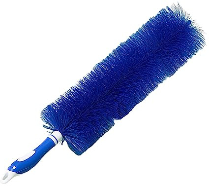 Jiuvaso Brosse de Nettoyage de Poussière, Brosse de Plumeau, Poignée de Confort Polyvalente Suspendue, Nettoyant de Poussière de Plumeau pour Voiture, Dépouss, Bleu Grand