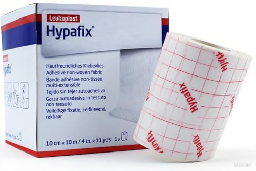 Leukoplast Fixomull Stretch - Nastro adesivo medicale, 10 cm x 10 m, traspirante, non tessuto, delicato sulla pelle, ipoallergenico, nastro di fissaggio elastico, non tessuto, 1 rotolo