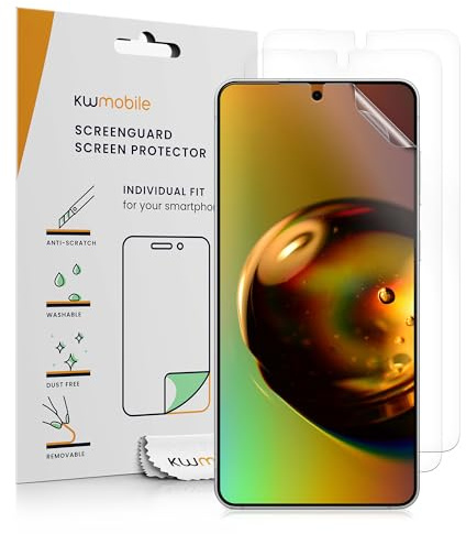 Kwmobile 3x skärmskydd kompatibelt med Samsung Galaxy S26 skärmskydd - Skyddsfolie för smartphones - Transparent