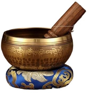 Tibetische Klangschal Klangschale Buddhistische Meditation Massage Yoga Chakra Klangschalen Klangheilungsinstrumente mit Zubehör(11cm)