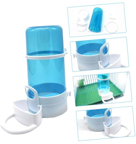 GARVALON 3piezas Alimentador Automático para Hámster Comedero Recargable de Plástico para Ardillas Erizos y Pájaros Dispensador Automático de Comida para Mascotas