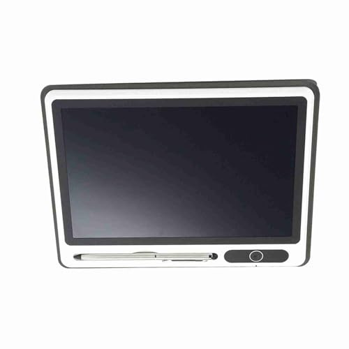 Tablet LCD con blocco note elettronico, tavoletta da scrittura con blocco da disegno da 9 pollici, pellicola LCD flessibile con sensore di pressione per riunioni di lavoro e (Nero (con custodia in