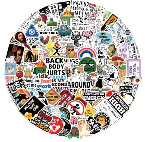 HAPPOW Meme Anime Sticker Kindle Sticker Graffiti Prank Meme Set 100 Pieces Waterproof Vinyl Stickers for Laptop Bicycle Skateboard Suitcase Scrapbook
