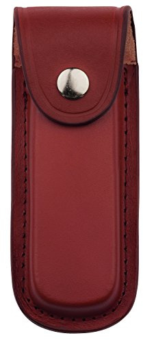Herbertz Messer Etui - braunes Leder - eingeschnittene Gürtelschlaufe - für Messer mit 13 cm Heftlänge