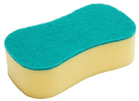 ProDec Jumbo Dual-Sided Foam Preparation Sponge | Abrasive Scrubbing Side & Soft Foam Side for Decorating, Tiling, Cleaning Walls, Tiles & Glass, 215mm x 120mm