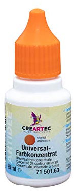 Artidee CREARTEC - Universal-Farbkonzentrat - Farbton: Orange - zum Mischen mit unterschiedlichster Materialien wie Lacke, Leime, Gießmassen und Farbe - 25 ml - Made in Germany