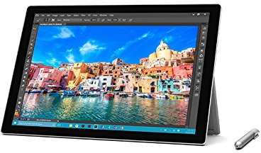 Microsoft Surface Pro 4 12.3 inch Tablet with Pen (Intel Core i7-6650U, 16 GB RAM, 256 GB SSD, Integrated Graphics, Windows 10 Pro) - Silver