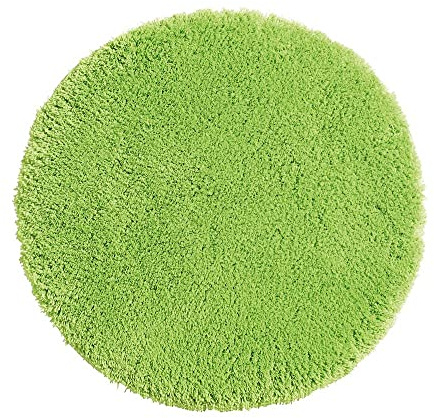 PANA® Runde Mikrofaser Hochflor Badematte - Ø 90 cm - Farbe: Creme | Rutschfeste Unterseite - Super softes Gehgefühl - Saugstark und schnelltrocknend - Waschbar bei 30° - Großzügiges Format