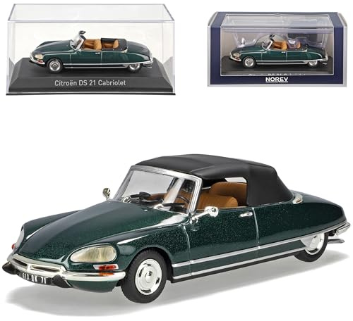 Norev Citroen DS21 Cabrio Grün 1965-1972 1/43 Modell Auto mit individiuellem Wunschkennzeichen