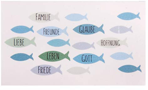 Rayher 31611405 Wachsmotiv Fische, blaugrün hell, 8,5 x 5 cm, 1 Stück, zum Gestalten von Kerzen (Firmung, Konfirmation, Kommunion etc.)