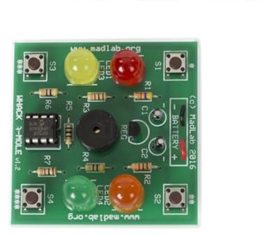 Whadda Lötbausatz, DIY, Madlab Elektronik-Kit, Whack A Mole, Maulwürfe schlagen, teste deine Reflexe und dein Gedächtnis, lehrreich und unterhaltsam