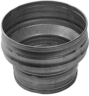 Vent Systems 150 mm/6 to 100 mm/4 Duct Reducer Adapter – Galvanised Steel HVAC Transition Piece – Heavy-Duty Cone Connector for Round Vent Pipe – for Ventilation Systems, Indoor Extraction Setups