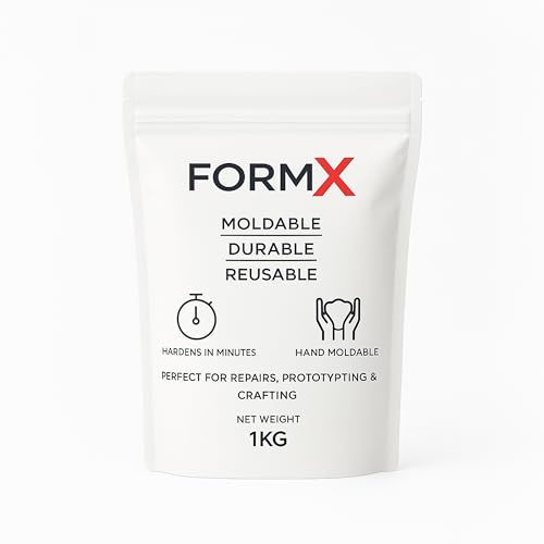 FormX Hand Mouldable Plastic (1kg) - Easy to Use, Infinitely Reusable - Ideal for Crafting and DIY