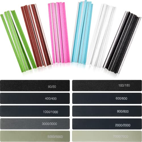 Honoson 70 Pcs Sanding Sticks Polishing Sticks Fine Sanding Twig Coded Abrasive Sand Twig for Plastic Models Assorted Metal and Wood Sand Tools Accessory for Model Craft Amateur(Simple Style)