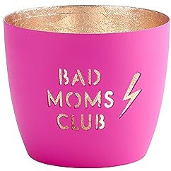 Gift Company Windlicht Madras Bad Moms Club M, Teelichthalter, Kerzenhalter, Eisen, Neon Pink, Gold, 8.5 cm, 1091804082