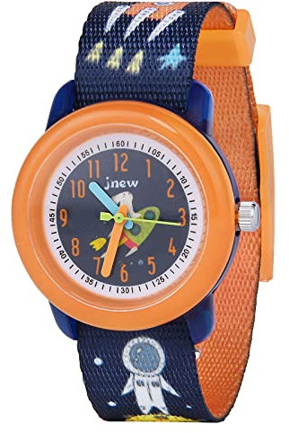 Vicloon Lern Armbanduhr für Kinder, Armband Uhr für Jungen und Mädchen, Analog Quarz, Polyesterband, Wasserdicht 3 ATM, Gut Lesbar, Geschenk