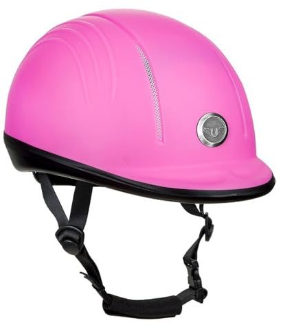 TuffRider Starter Basic Horse Riding Helmet | Comfortable Protective Equestrian Head Gear - SEI Certified -Hot Pink - XS