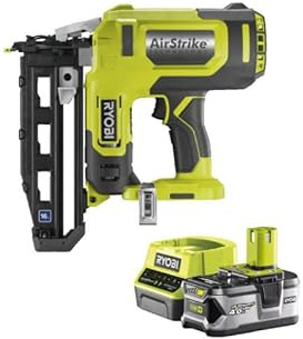 Pack RYOBI Cloueur de finition à air comprimé 18V One+ R16GN18-0 - 1 Batterie 4.0Ah - 1 Chargeur rapide RC18120-140