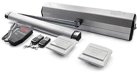 Kit di apertura per cancelli scorrevoli, Operatore for porte a battente for interni, chiudiporta a battente, controllo automatico, facile da usare per famiglie, piccole comunità, aziende, scuole