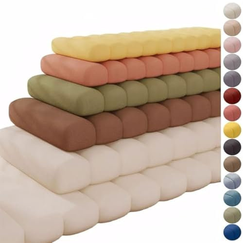 Zoomlie Erkerfenster-Sitzkissen für den Innenbereich, verbessert, wasserdicht, Anti-Kratz-Bankkissen für Innenmöbel, verdicktes Schaumstoffkissen, Braun, 115 x 40 x 6,5 cm