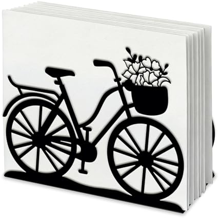 SUPERDANT Servilletero de bicicleta para mesas, dispensador de servilletas de hierro para cocina, mantel vintage, servilleteros de tela rústica para granja, restaurantes, hotel, decoración del hogar