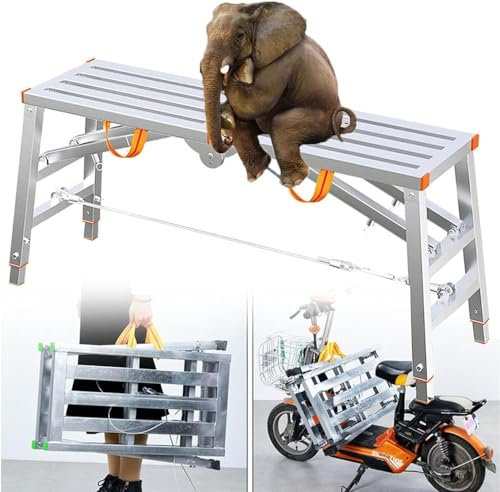 ZAVEIL Échafaudage Portable à Hauteur réglable, Tabouret à échelle de Tour Polyvalent, échafaudage en Acier galvanisé Lourd, équipement Domestique pour la décoration de Plafond, Le Nettoyage, la co