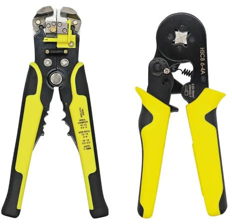 SECWL Herramientas pelacables de 0,2 a 6,0 mm², multifuncionales, automáticas, pelacables, alicates de crimpado