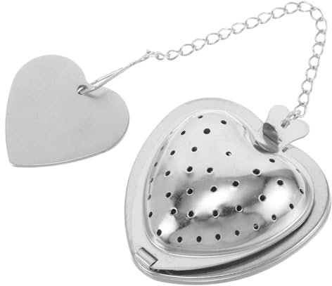 TOPPERFUN Infuseur à Thé Acier Forme De Cœur Filtre à Mailles Ultrafines Pour Thé Vrac Avec Chaîne Prolongée Diffuseur Pour Et Bouteilles