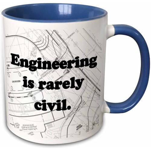 Tazze Da Caffè Divertenti Tazza Da Caffe 330Ml, Engineering Is Rarely Civil Ceramica Mugs Particolari Per Compleanno Uomo Papà