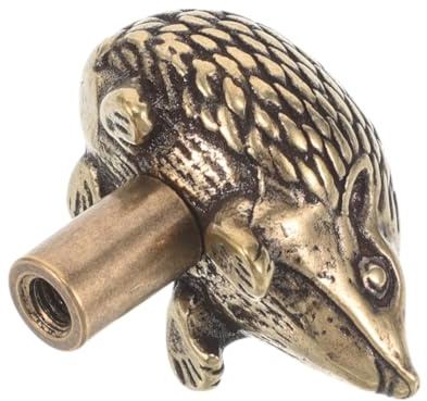 VALICLUD Brass Hedgehog Cabinet Door Knob for Cupboards and Cabinets | European Style, Golden Finish, Easy to Install, Multifunctional Design for Kitchen Storage and Dresser Use