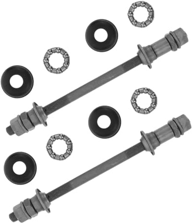 TOYZFRIENDY 2 Sets Mountain Bike Hub Axle Replacement with Ball Bearings Protection Quick Maintenance Design for Rear and Front Bicycle Wheels