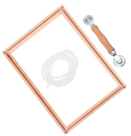 WEKAMOS Holz Handarbeitsrahmen Stickständer Für Kreuzstich Und Perlenstickerei Kompakter Tischhalter Aus Verformungsbeständigem Holz Multifunktionaler Stickrahmen 20x35,6cm