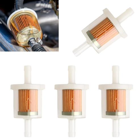 4 Pezzi Filtro Benzina Universali da 8 mm, Universale Filtri Carburante, Filtro Benzina, Filtri Ad Alta Precisione, Sostituzione Del Filtro Per Scooter, Motociclette, Generatori, Tosaerba
