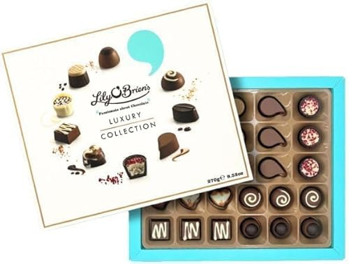 Lily O Brien Chocolate Desserts, 27 Chocolates 270g- Milk, White & Dark Chocolate Gift Selection Box Lily O Briens Chocolates UK - Christmas, Birthday, Valentine, Fathers Day, Mothers Day