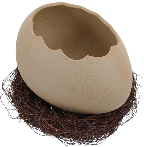 ERINGOGO Bol nid d’oiseau en coquille d’œuf Petite assiette bac pour perroquet deco bassin bol de pudding pet water bowl Support de fruits secs plat de nourriture Récipient de dessert