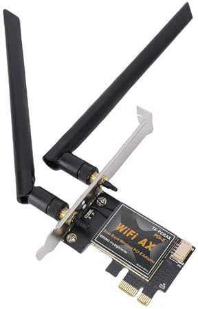 VBESTLIFE Tarjeta WiFi 6 PCIe WiFi para PC de Escritorio AX1800, Bluetooth 5.42, WPA3, Adaptador Inalámbrico de Doble Banda 802.11ax con MU MIMO, para Wins para Linux