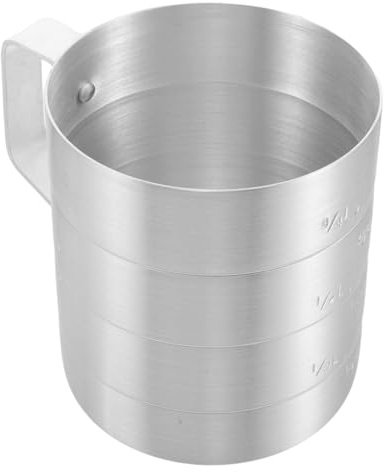 RUNROTOO Vaso medidor de aluminio de 1000 ml/34 oz con marcas graduadas - Vaso medidor de química para laboratorio y uso doméstico.