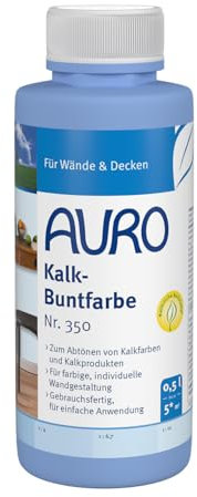 AURO Kalk-Buntfarbe Lichtblau 0,5 L