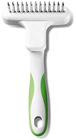 Andis 65735 Flexible Single Row Dog Brush - Removes Unwanted Shedding Hair with 360 Rotating or 13 Long Teeth - Promotes Healthy Skin & Glowing Coat - Ideal for Small to Medium Dogs - White