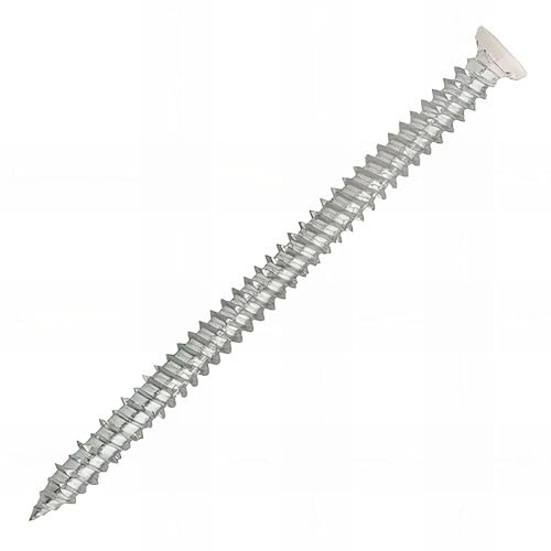 SCELL-IT, Boîte 100 Vis béton à fixation directe 7.5x132 mm, Tête fraisée blanc T30, Fixation directe dans le matériau support, Montage traversant sans tension grâce à son filetage