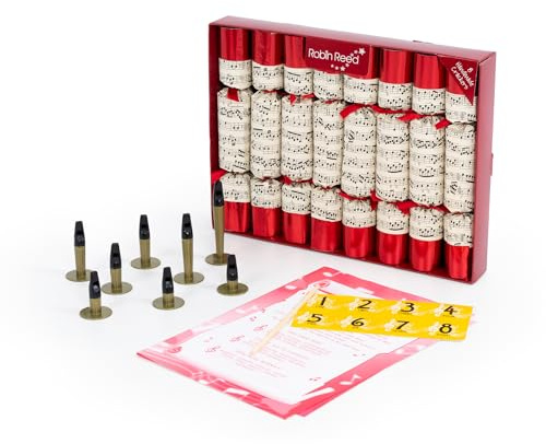 Robin Reed Concerto Red Christmas Crackers, Paper, 4 x 35 x 25