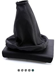 myshopx Schaltmanschette Schaltsack aus Echtleder schwarz SA29