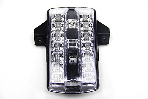 aVDB-moto LED-Bremslicht mit integrierten Blinker kompatibel mit Suzuki SV 650 1000 2003 + (Klar)