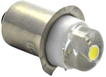 Ruiandsion P13.5S Torch Light Bulb DC 3-18V 0.5W 6000K White LED Light Bulb,150 Lumens,Negative earth (Pack of 1)