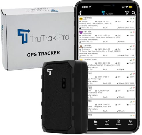 TruTrak Pro 4G - GAT23 4G Rechargeable Magnetic GPS Tracker - 14 Days Free - UK & Worldwide Real Time Portable Tracking Device - Car, Van, Motorbike, Caravan, Quad bike - Pay As You Go