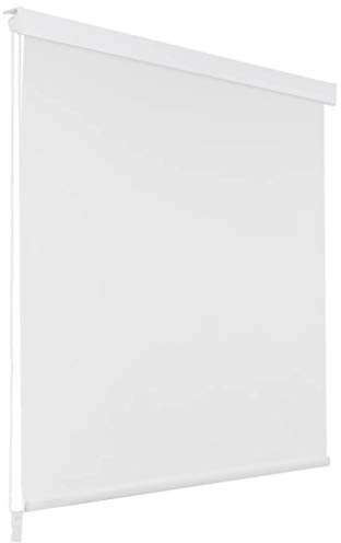 yorten Duschrollo Duschvorhang Dusche Rollo Badewannenvorhang Wasserfest 140 x 240 cm (B x L) Weiß