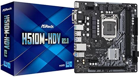 Asrock H510M-HDV R2.0 Intel H510 LGA 1200 Micro ATX