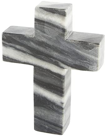 Mud Pie Marmorkreuz, grau, 15,2 x 11,4 cm